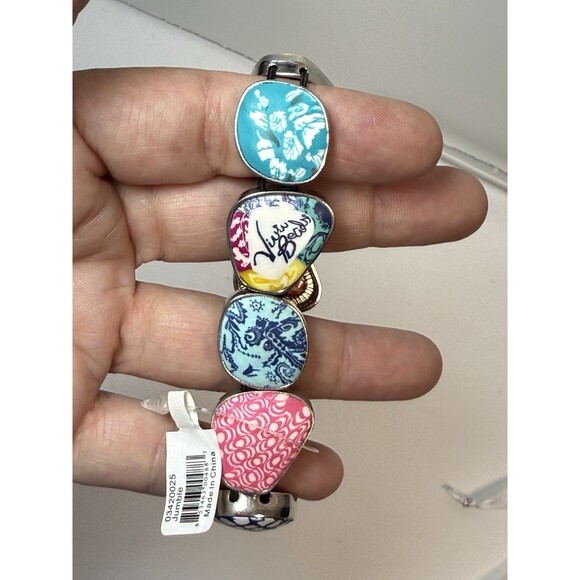 Viva Beads Jumble Pattern Stretch Bracelet New - Picture 4 of 4
